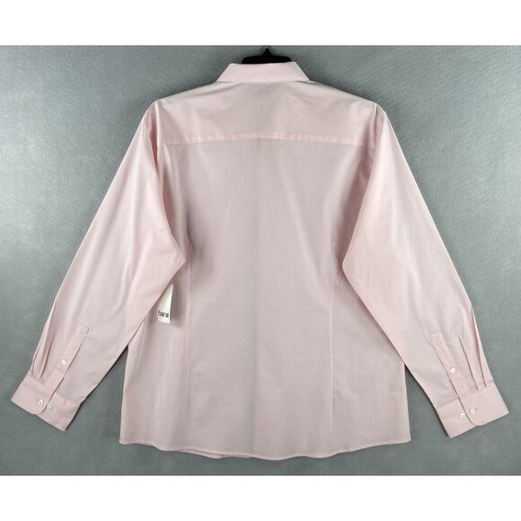 Bar III Men's XL 17-17.5 34-35 Dress Shirt Slim Fit Stretch Pink Chambray NEW - Picture 5 of 12